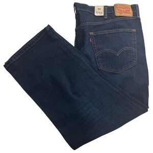 Levis 559 Relaxed Straight Jeans Mens 48x30 Big & Tall Dark Wash Stretch Denim